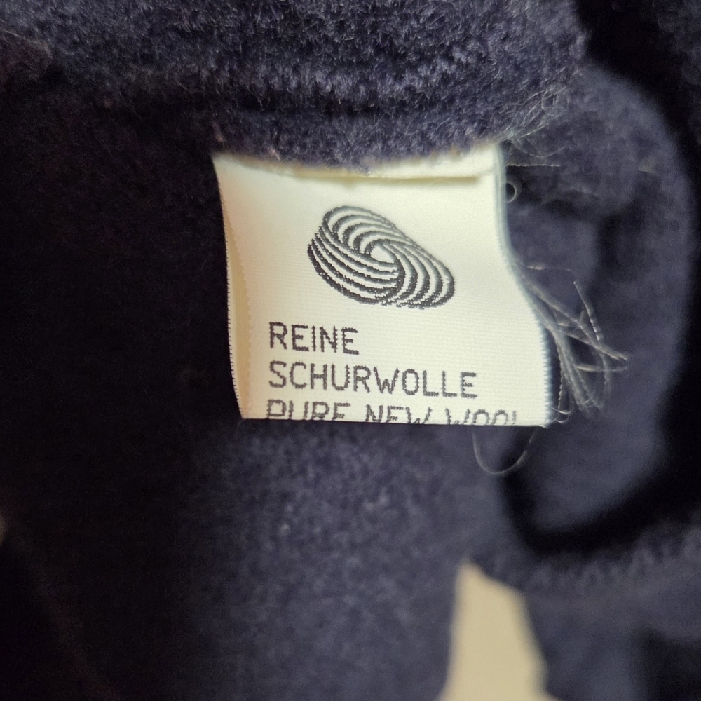 Geiger Austria Vintage Women's Boiled Wool Cardigan Jacket Navy Blue 38 Medium - Picture 7 of 7